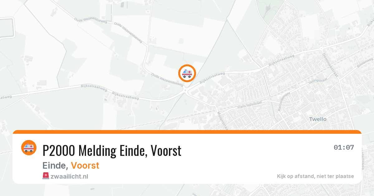 P2000 Melding Einde, Voorst — 9 feb 2026