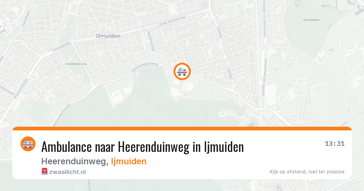 Ambulance naar Heerenduinweg in Ijmuiden — 10 aug 2026