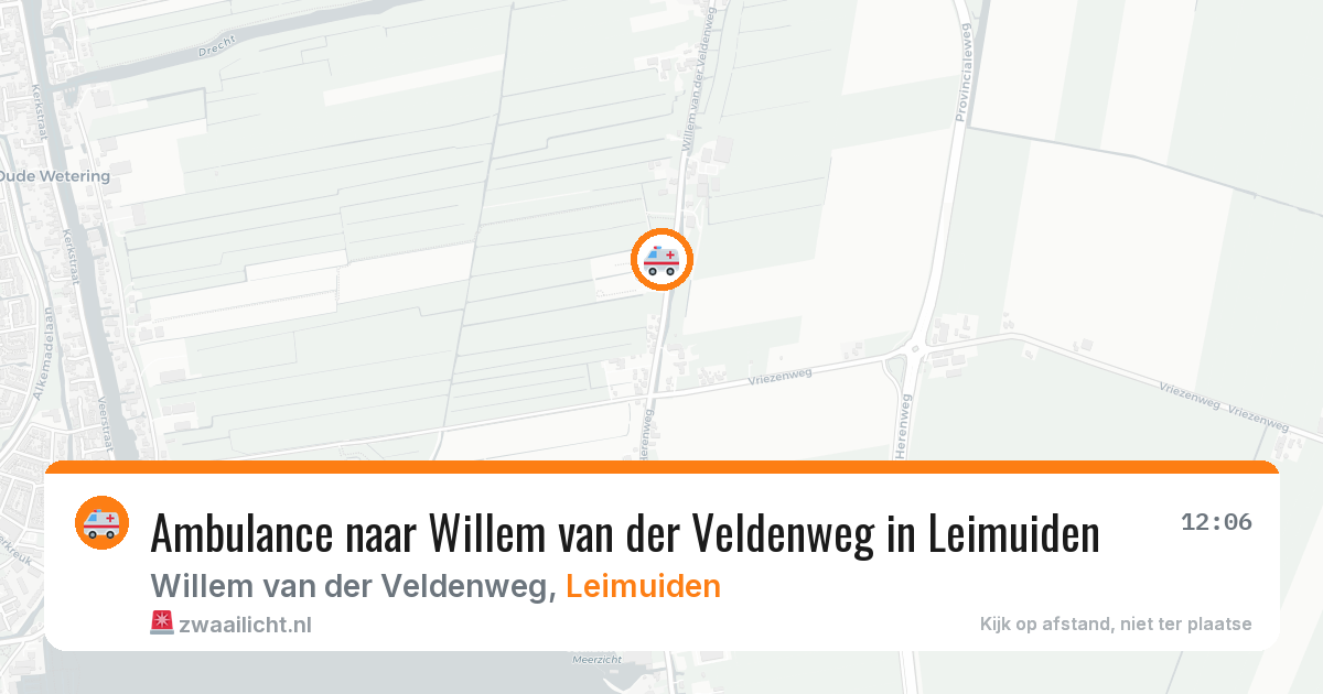 Ambulance naar Willem van der Veldenweg in Leimuiden — 4 jul 2026