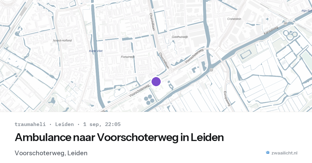 Ambulance naar Voorschoterweg in Leiden — 1 sep 2026