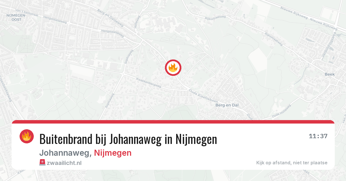 Buitenbrand bij Johannaweg in Nijmegen — 23 mei 2026