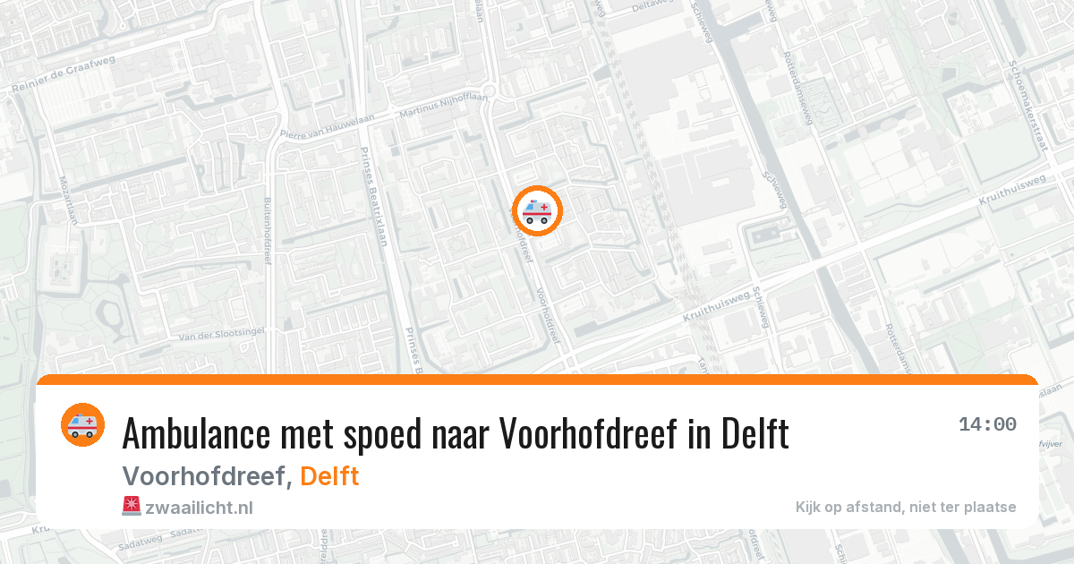 Ambulance met spoed naar Voorhofdreef in Delft — 5 jul 2026
