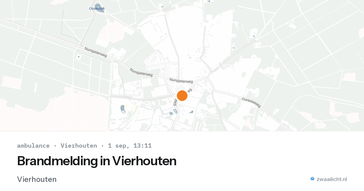 Brandmelding in Vierhouten — 1 sep 2026
