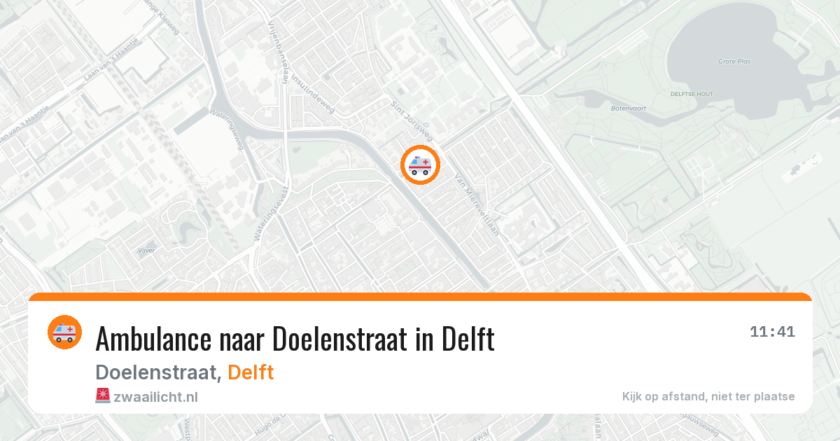 Ambulance naar Doelenstraat in Delft — 10 aug 2026