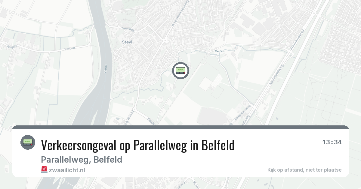 Verkeersongeval op Parallelweg in Belfeld — 6 jul 2026