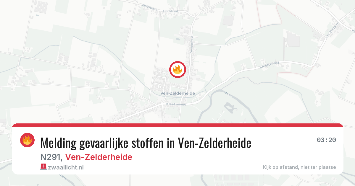 Melding gevaarlijke stoffen in Ven-Zelderheide — 30 jun 2026