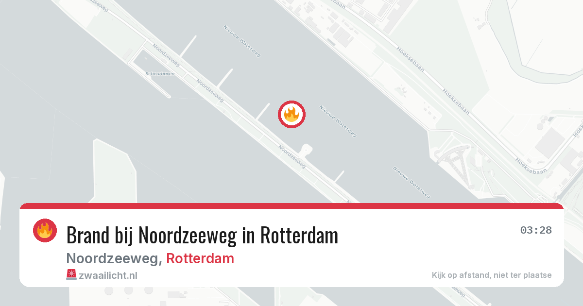 Brand bij Noordzeeweg in Rotterdam — 30 jul 2026
