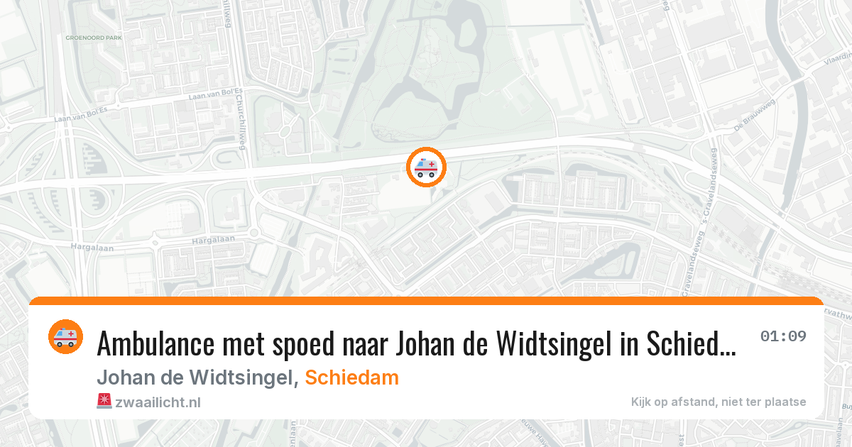 Ambulance met spoed naar Johan de Widtsingel in Schiedam — 6 mei 2026