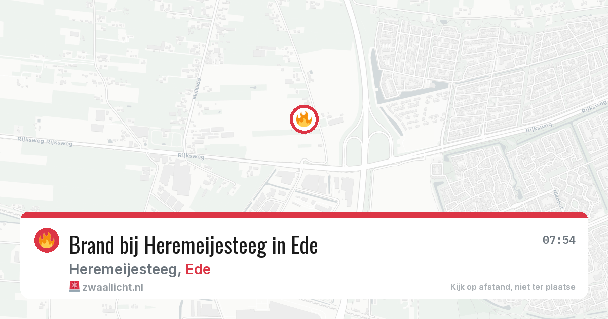 Brand bij Heremeijesteeg in Ede — 17 jul 2026