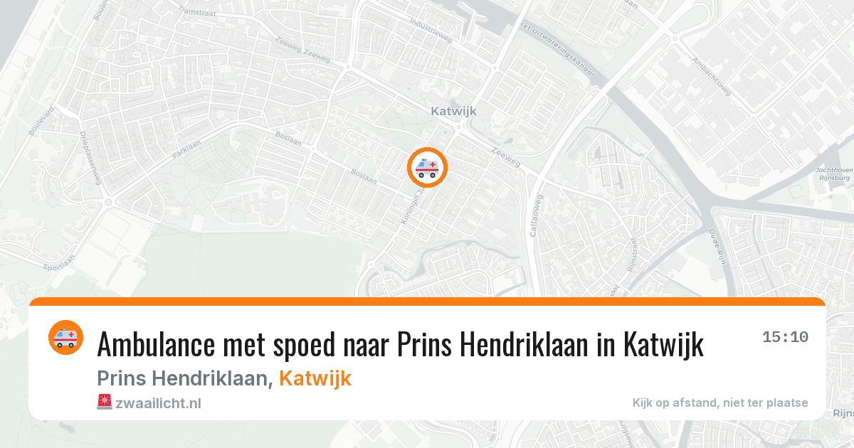 Ambulance met spoed naar Prins Hendriklaan in Katwijk — 3 aug 2026