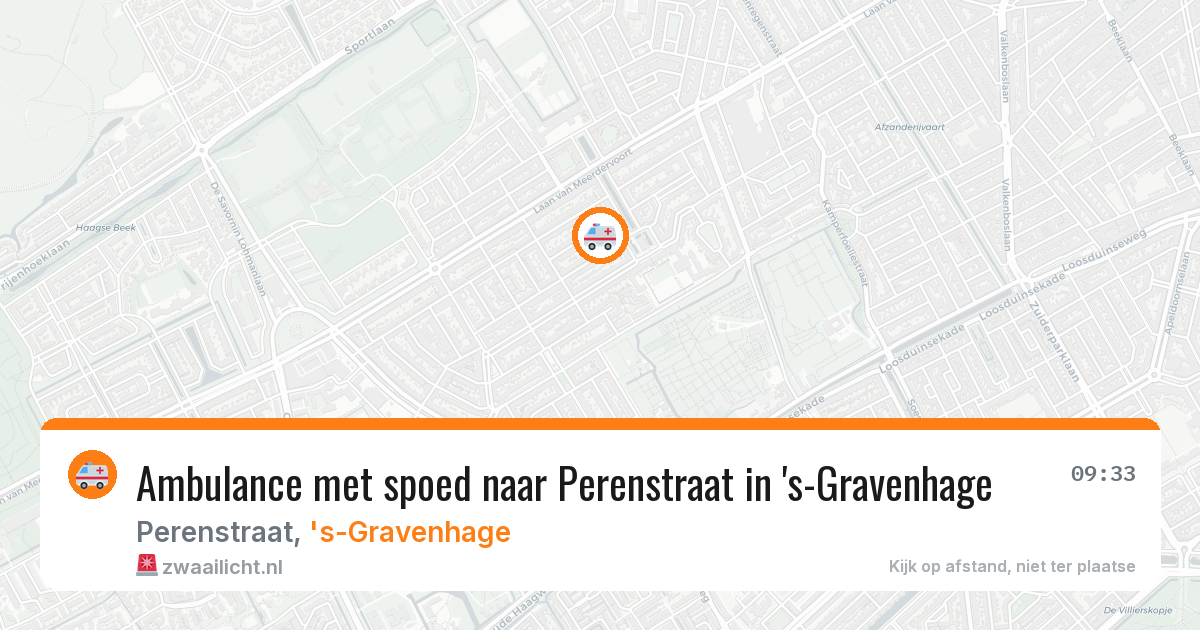 Ambulance met spoed naar Perenstraat in 's-Gravenhage — 5 mei 2026