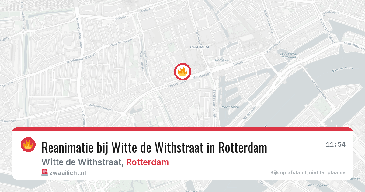 Reanimatie bij Witte de Withstraat in Rotterdam — 14 aug 2026