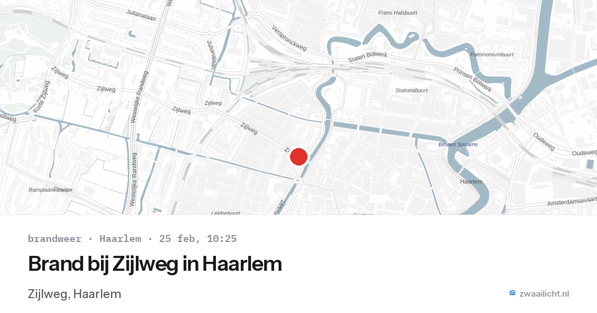 Brand bij Zijlweg in Haarlem — 25 feb 2026
