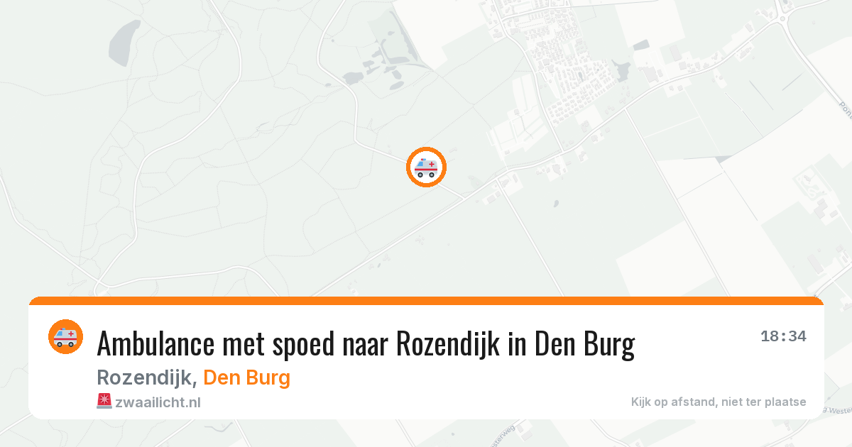 Ambulance met spoed naar Rozendijk in Den Burg — 13 aug 2026