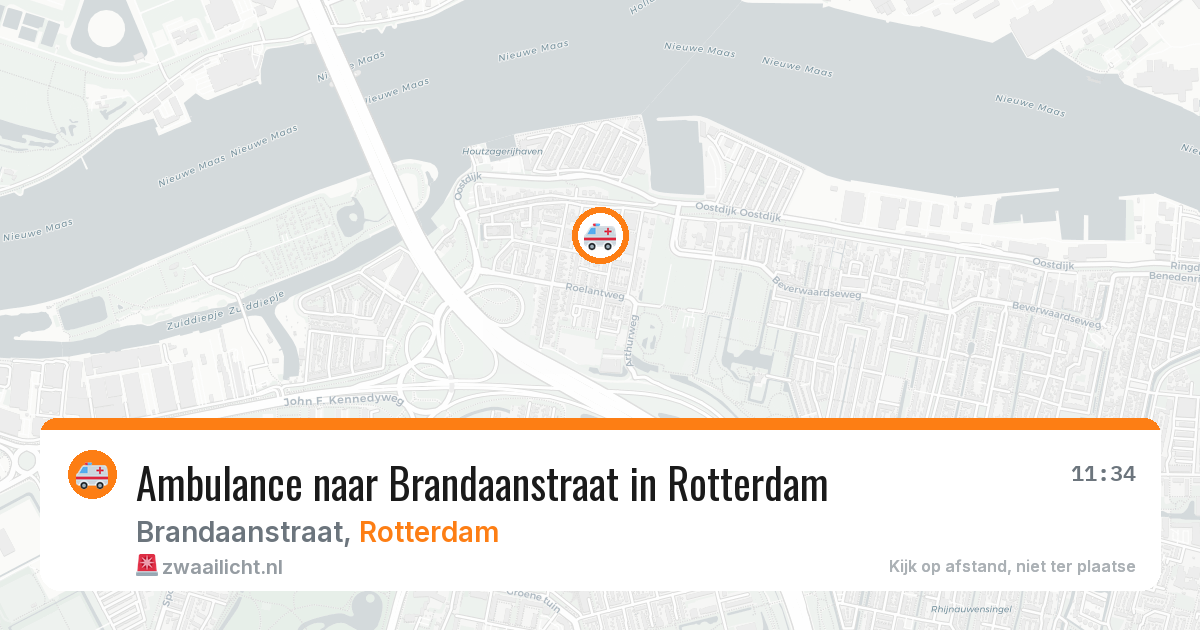 Ambulance naar Brandaanstraat in Rotterdam — 16 mei 2026