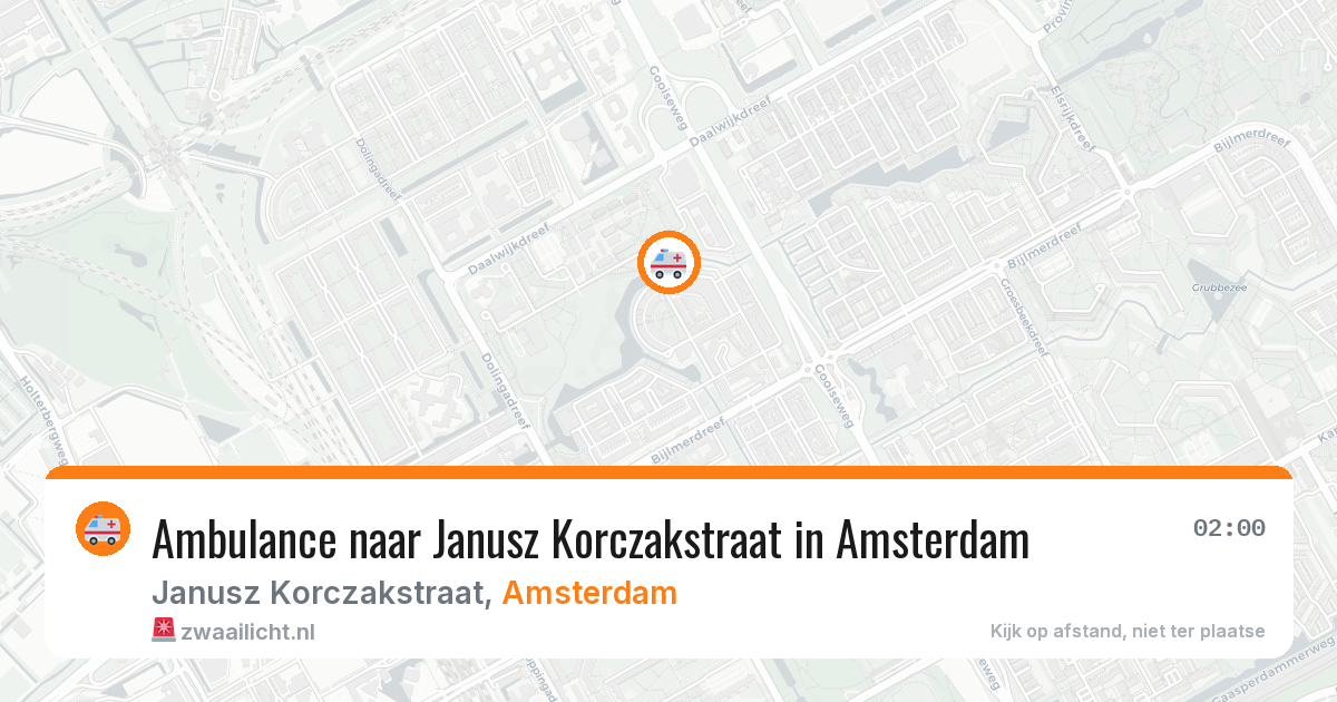 Ambulance naar Janusz Korczakstraat in Amsterdam — 24 mrt 2026