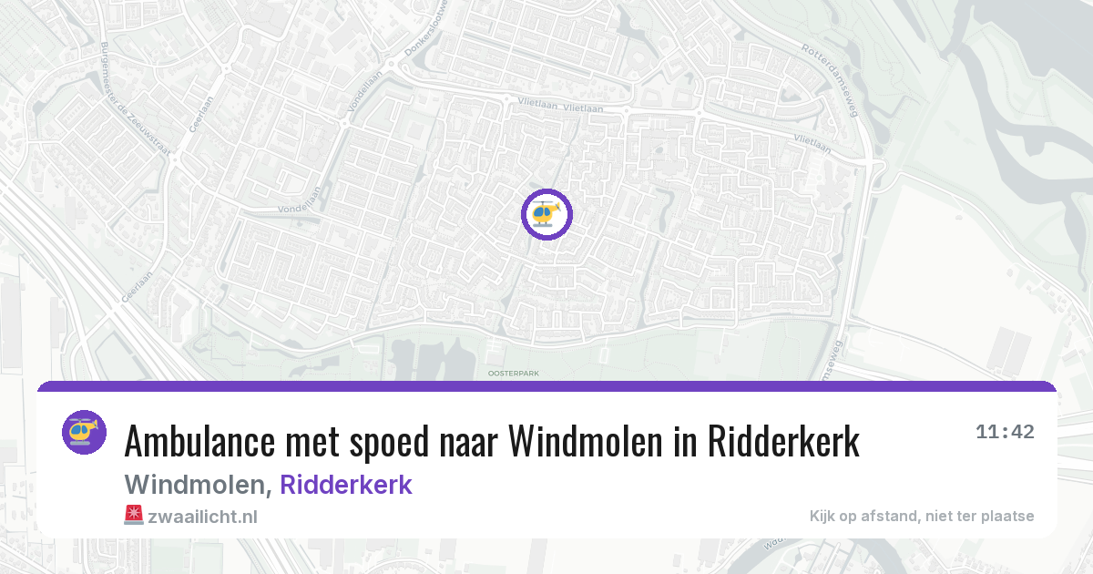 Ambulance met spoed naar Windmolen in Ridderkerk — 25 jun 2026