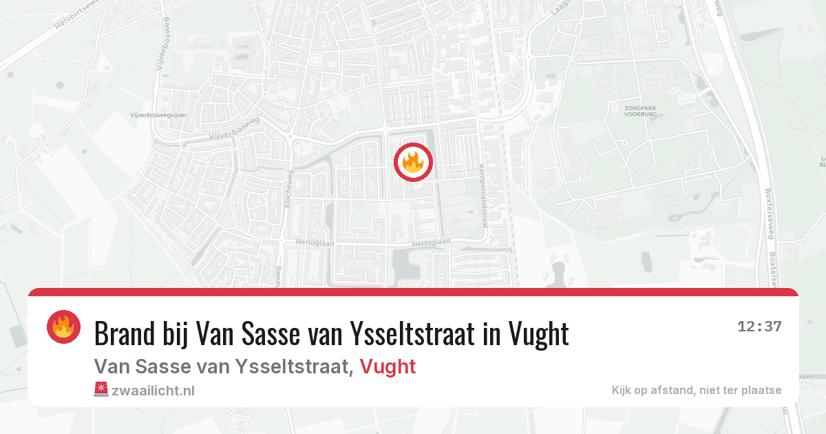 Brand bij Van Sasse van Ysseltstraat in Vught — 7 aug 2026