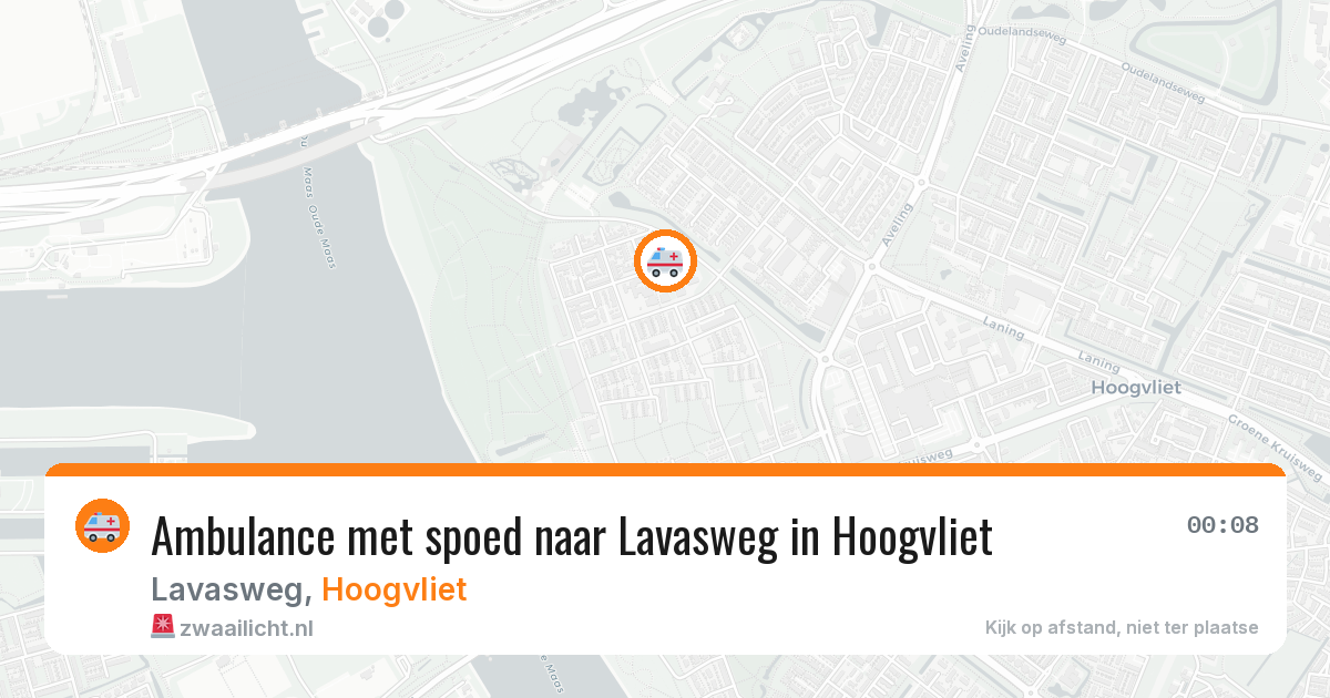 Ambulance met spoed naar Lavasweg in Hoogvliet — 25 jul 2026
