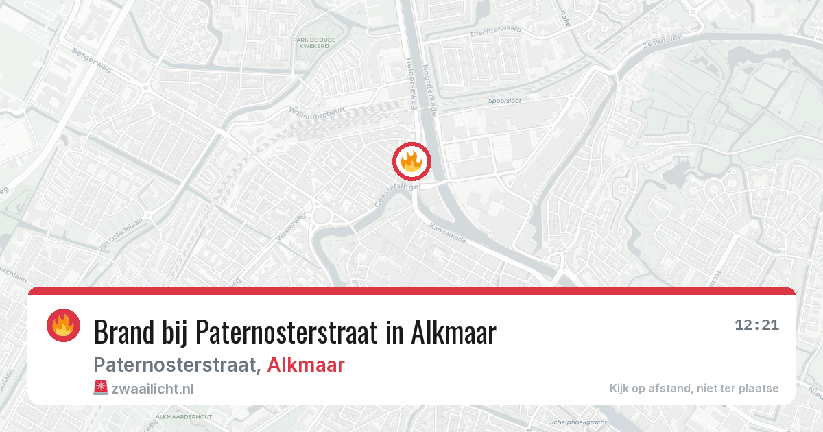 Brand bij Paternosterstraat in Alkmaar — 27 apr 2026
