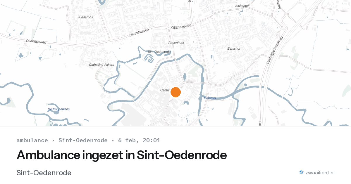 Ambulance ingezet in Sint-Oedenrode — 6 feb 2026