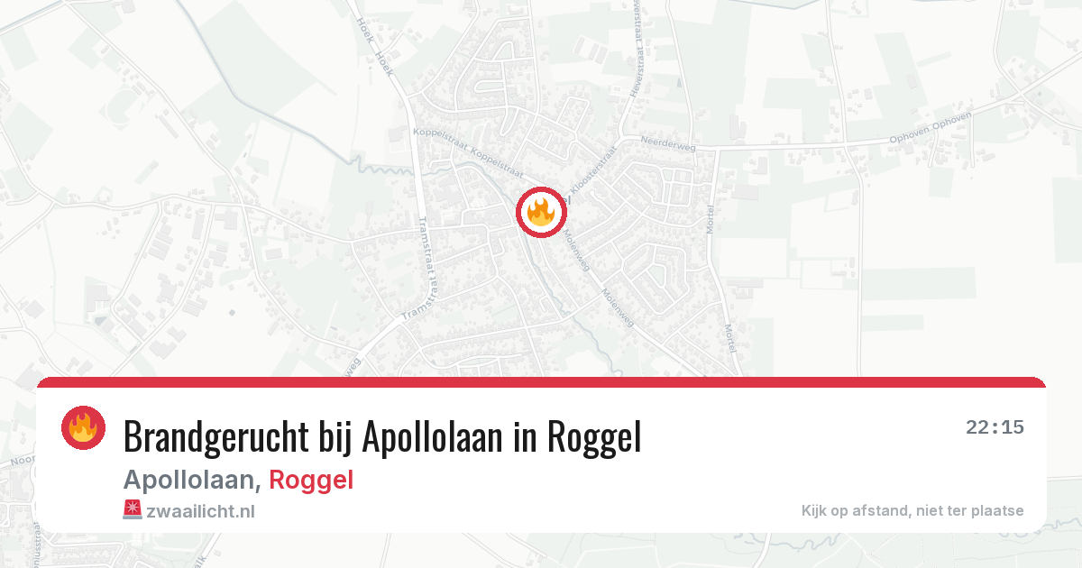 Brandgerucht bij Apollolaan in Roggel — 4 mei 2026