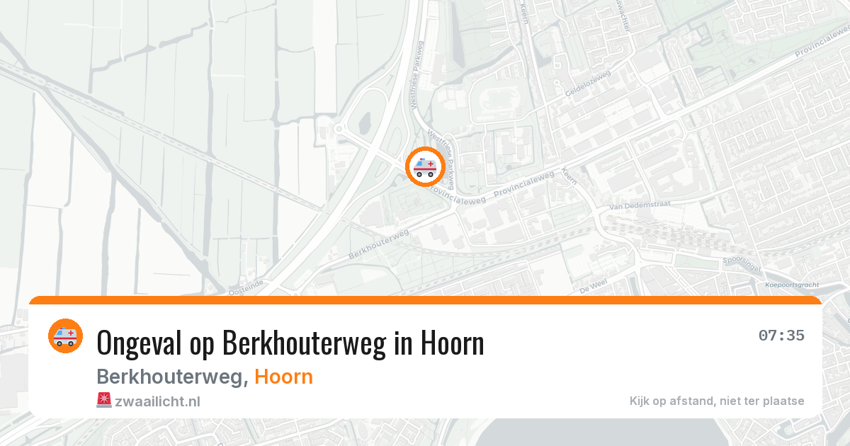 Ongeval op Berkhouterweg in Hoorn — 10 apr 2026