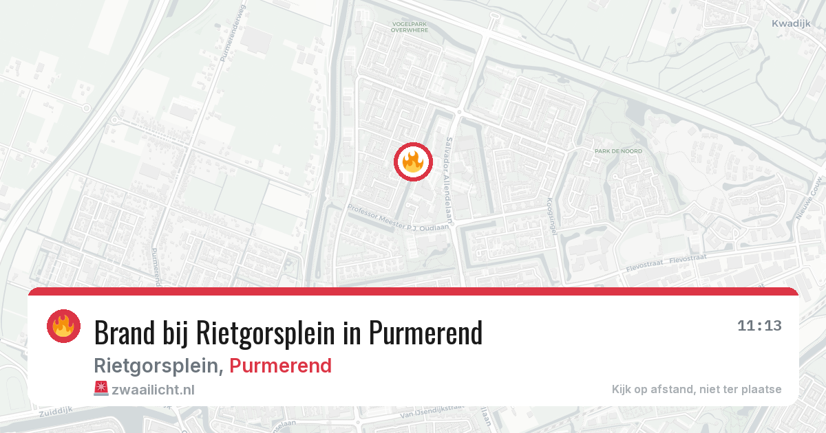 Brand bij Rietgorsplein in Purmerend — 20 jun 2026