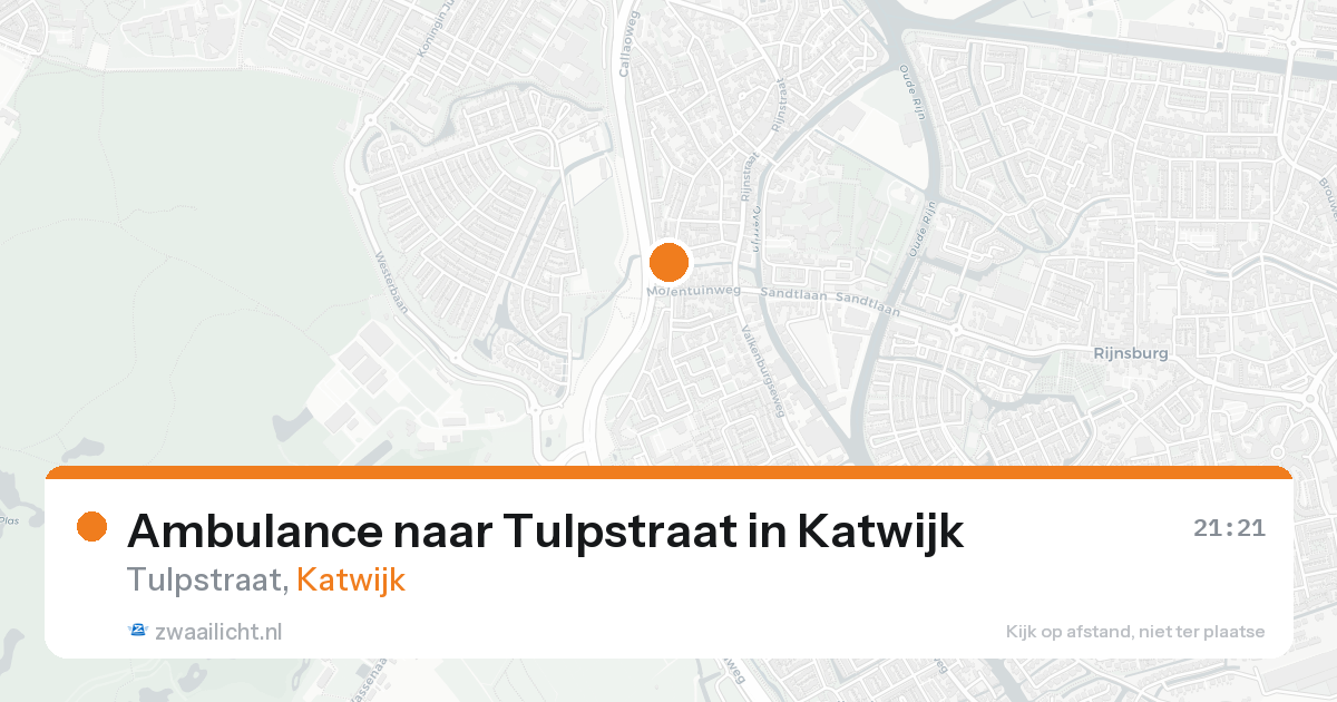 Ambulance naar Tulpstraat in Katwijk — 20 aug 2026