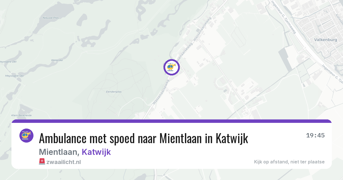 Ambulance met spoed naar Mientlaan in Katwijk — 30 jun 2026