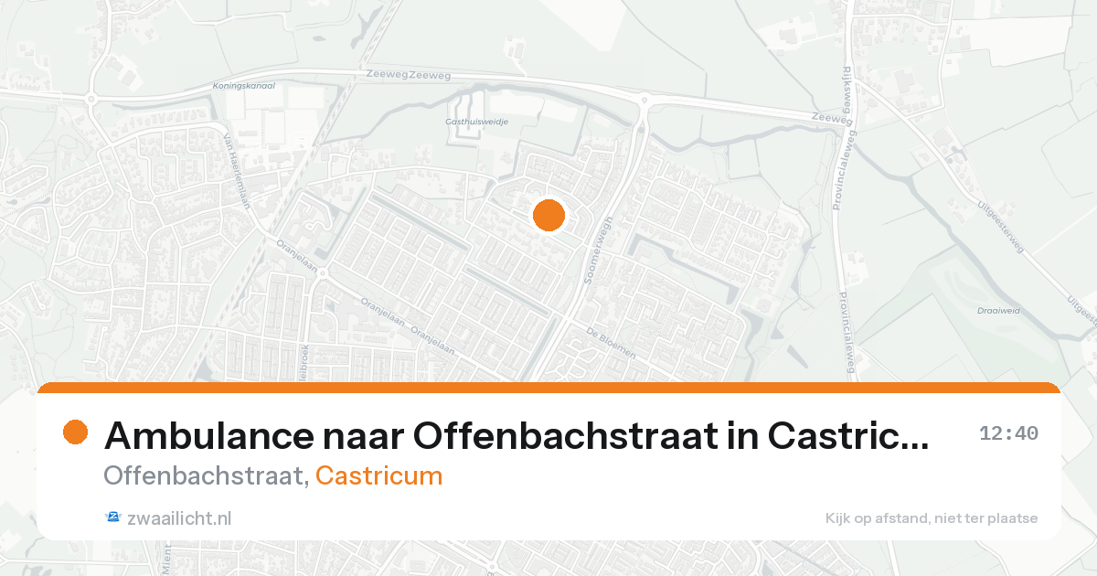 Ambulance naar Offenbachstraat in Castricum — 22 aug 2026