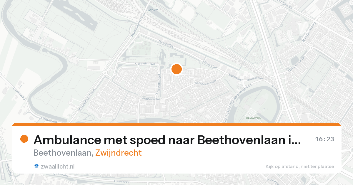Ambulance met spoed naar Beethovenlaan in Zwijndrecht — 22 aug 2026