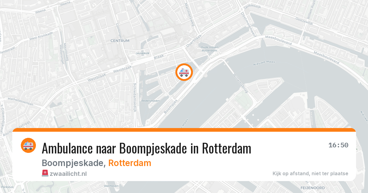 Ambulance naar Boompjeskade in Rotterdam — 13 aug 2026