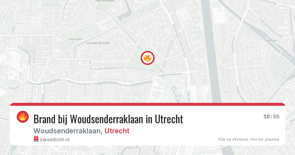 Brand bij Woudsenderraklaan in Utrecht — 16 mei 2026