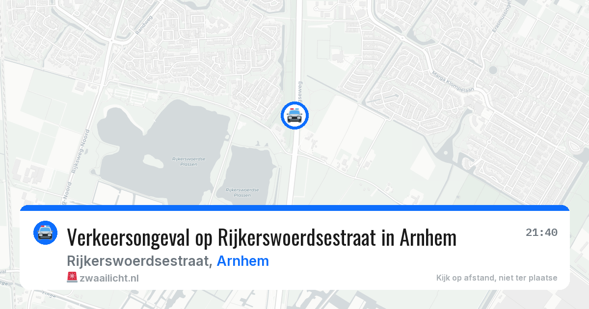 Verkeersongeval op Rijkerswoerdsestraat in Arnhem — 4 jul 2026
