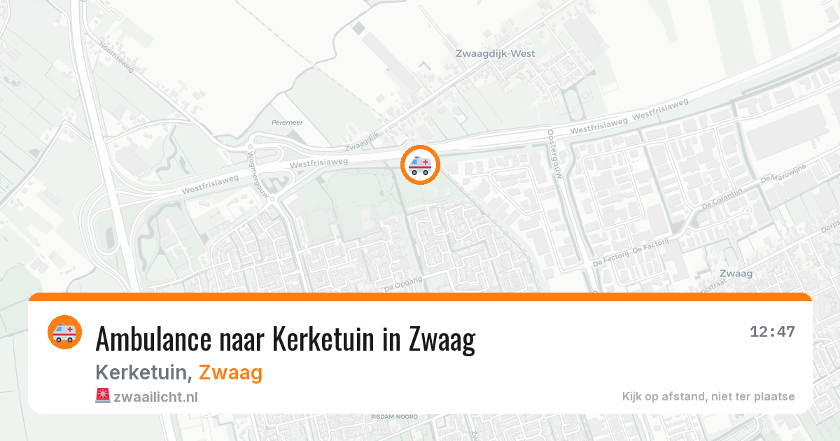 Ambulance naar Kerketuin in Zwaag — 16 mei 2026