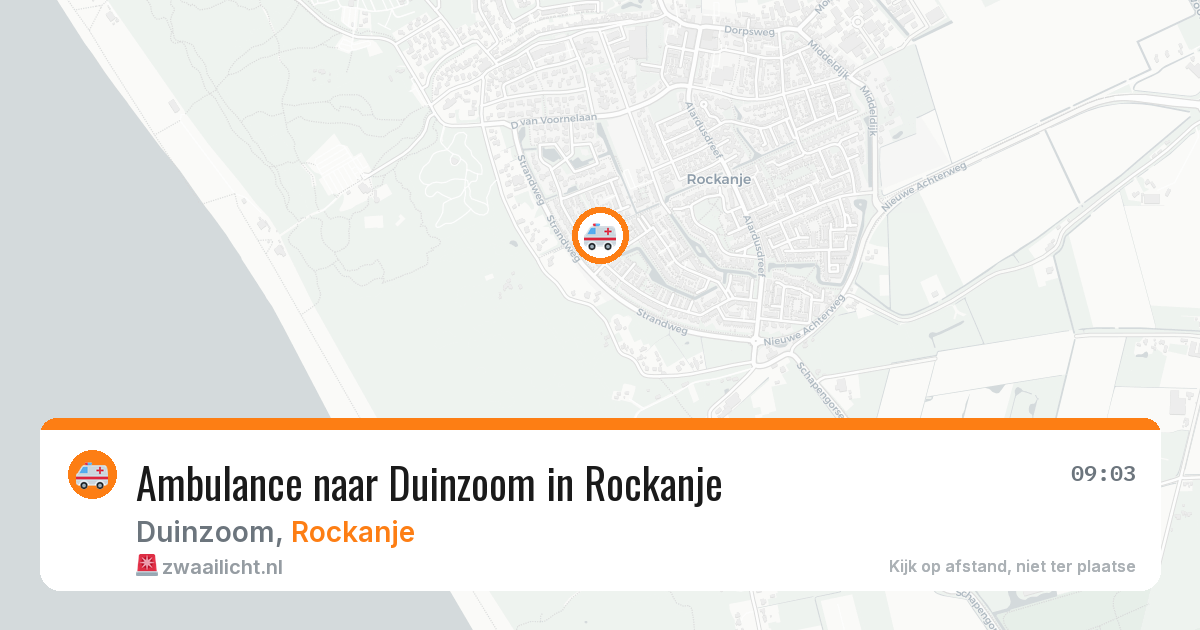 Ambulance naar Duinzoom in Rockanje — 25 mei 2026