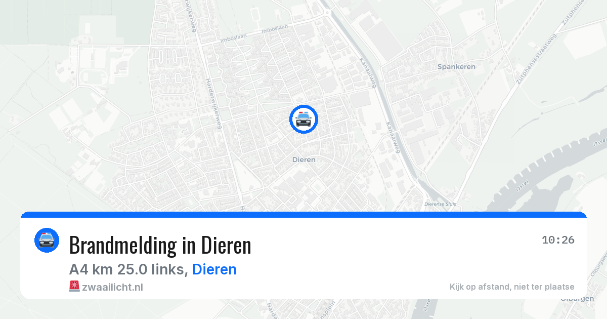 Brandmelding in Dieren — 20 apr 2026