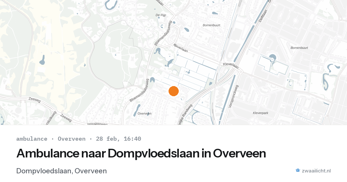 Ambulance naar Dompvloedslaan in Overveen — 28 feb 2026