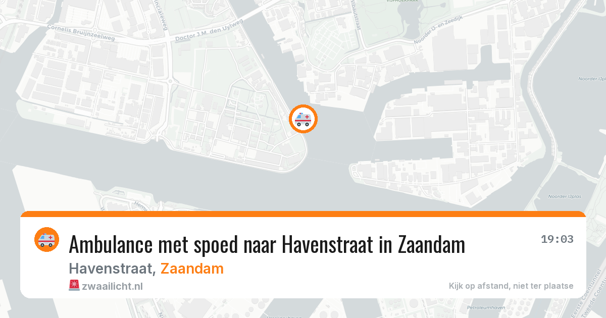 Ambulance met spoed naar Havenstraat in Zaandam — 11 mei 2026