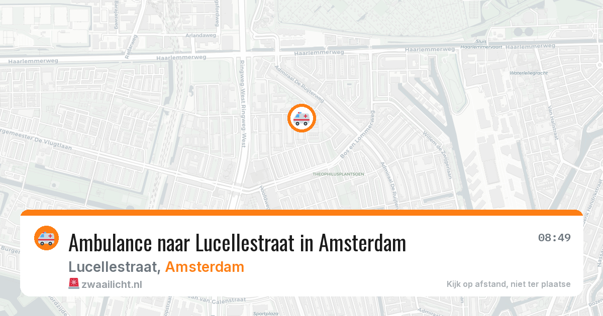 Ambulance naar Lucellestraat in Amsterdam — 19 mrt 2026