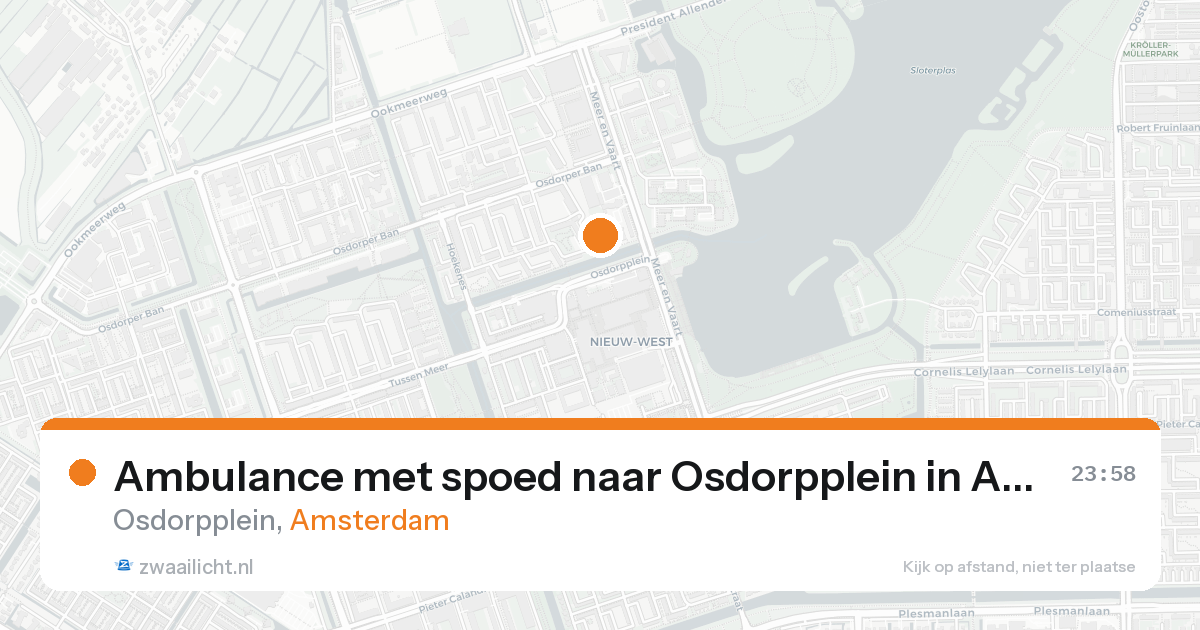 Ambulance met spoed naar Osdorpplein in Amsterdam — 15 aug 2026