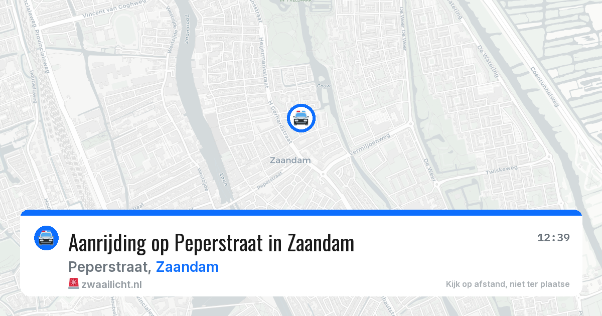 Aanrijding op Peperstraat in Zaandam — 23 mei 2026