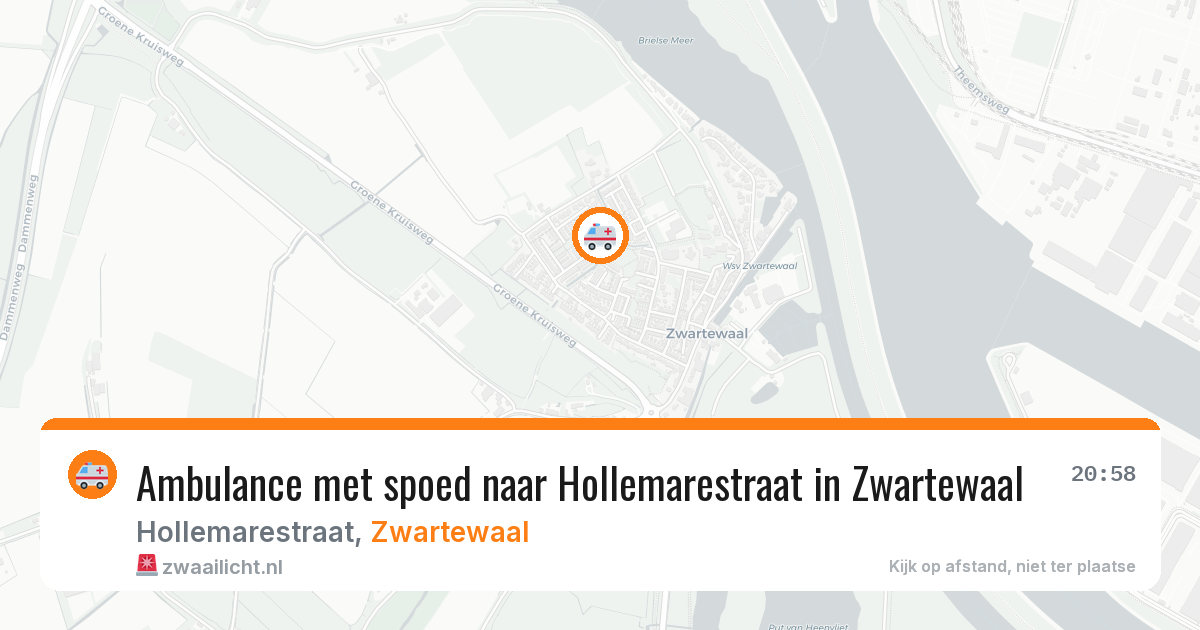 Ambulance met spoed naar Hollemarestraat in Zwartewaal — 26 mei 2026