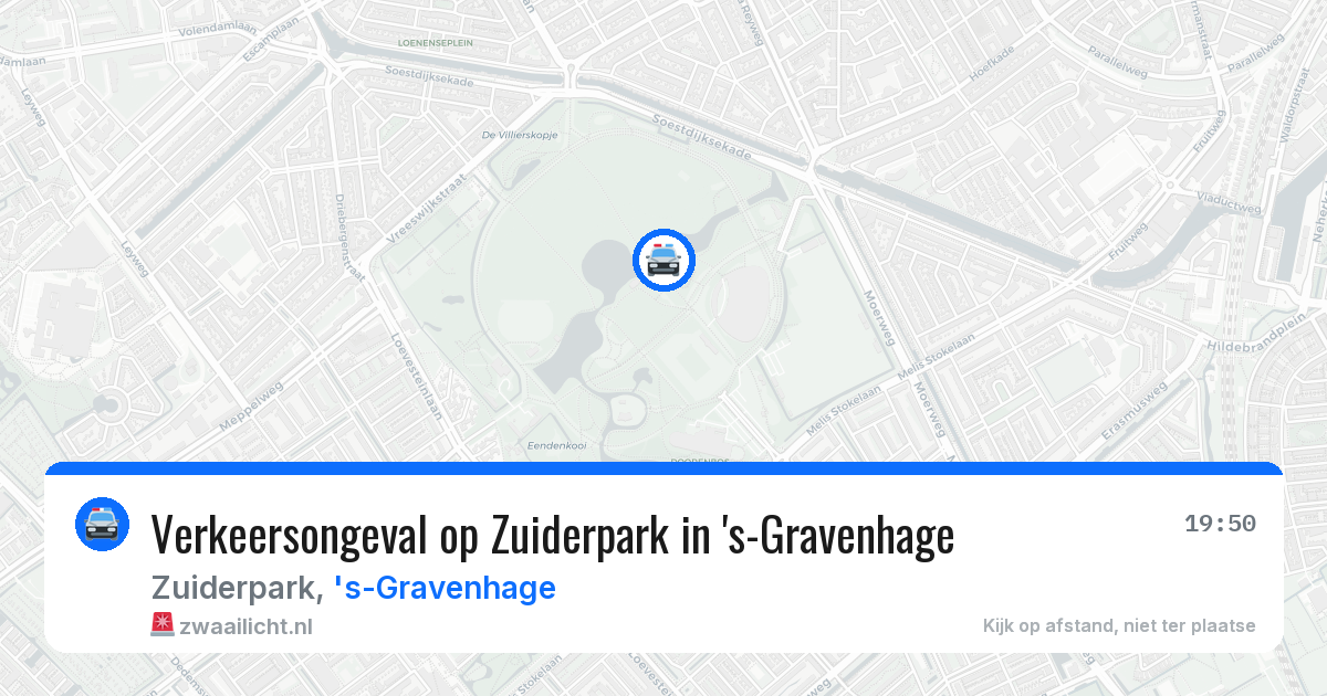 Verkeersongeval op Zuiderpark in 's-Gravenhage — 15 jul 2026