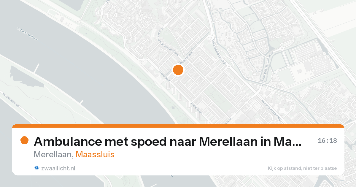 Ambulance met spoed naar Merellaan in Maassluis — 19 aug 2026