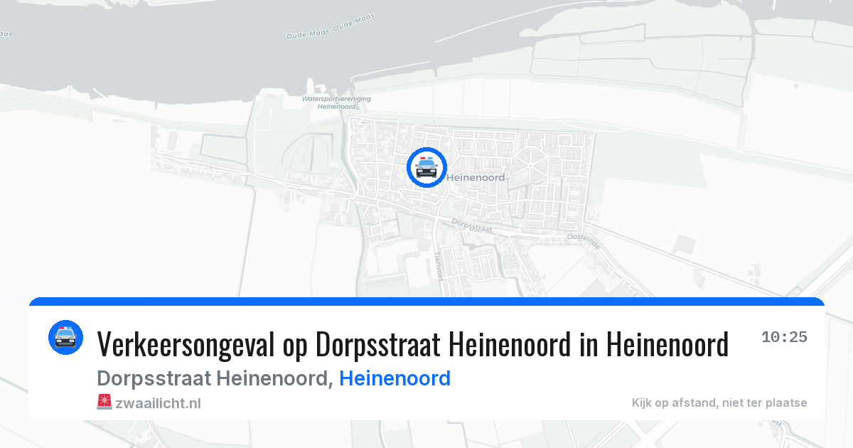 Verkeersongeval op Dorpsstraat Heinenoord in Heinenoord — 21 mrt 2026