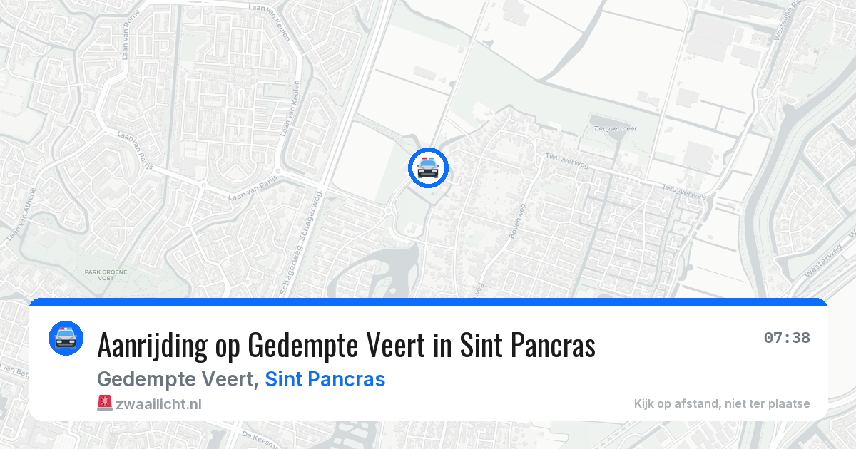 Aanrijding op Gedempte Veert in Sint Pancras — 14 mei 2026