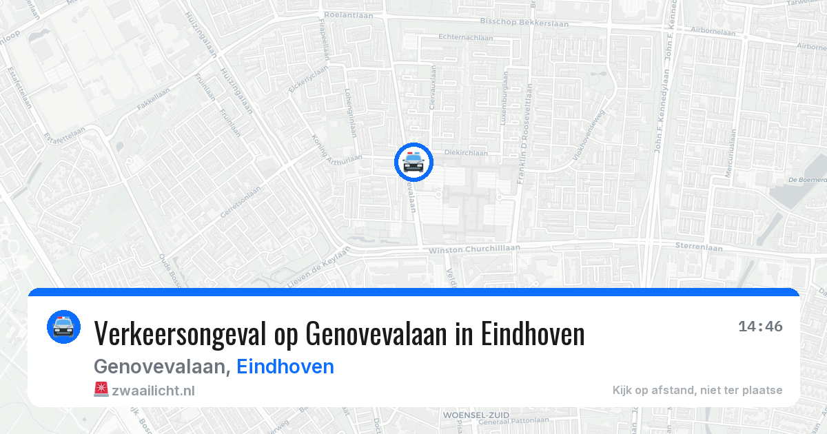 Verkeersongeval op Genovevalaan in Eindhoven — 9 apr 2026