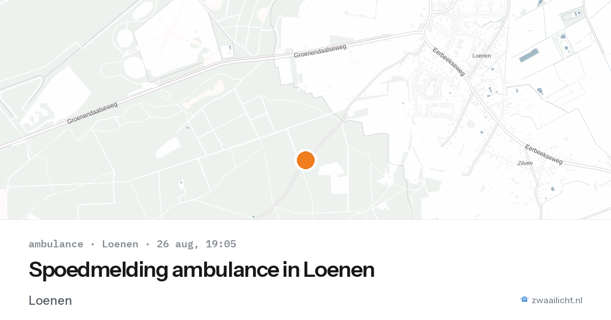 Spoedmelding ambulance in Loenen — 26 aug 2026